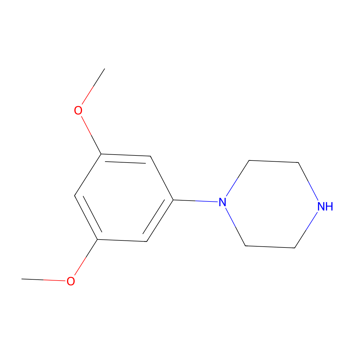 1-(3,5-Dimethoxyphenyl)piperazine molecular structure, CAS 53557-93-0