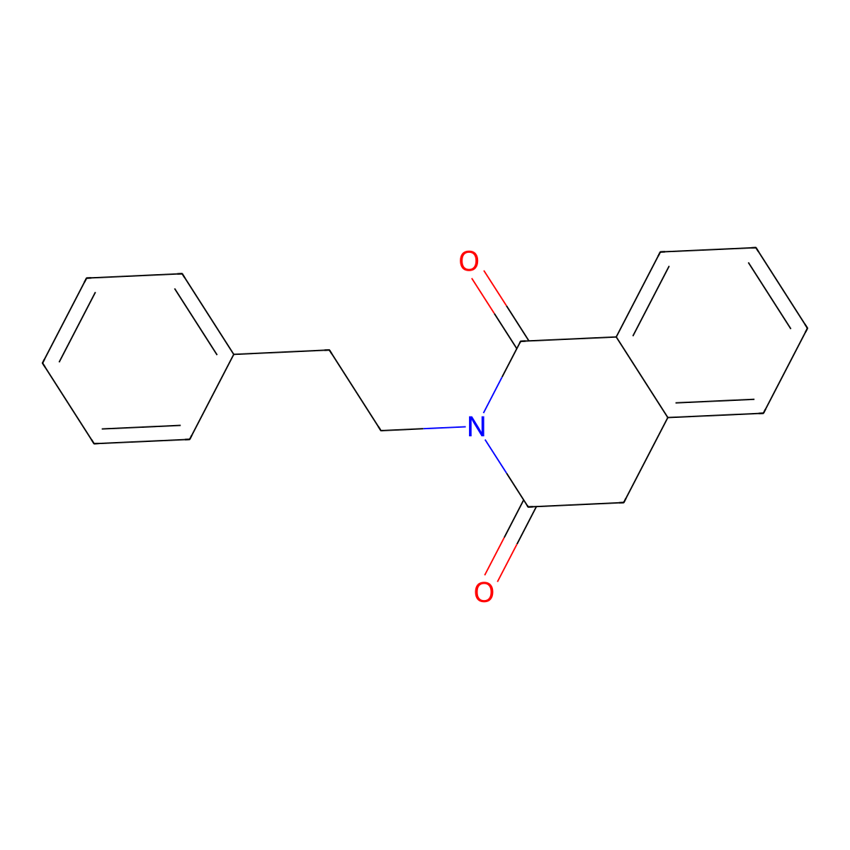 2-(2-Phenylethyl)-1,3(2H,4H)-isoquinolinedione molecular structure, CAS 53558-67-1