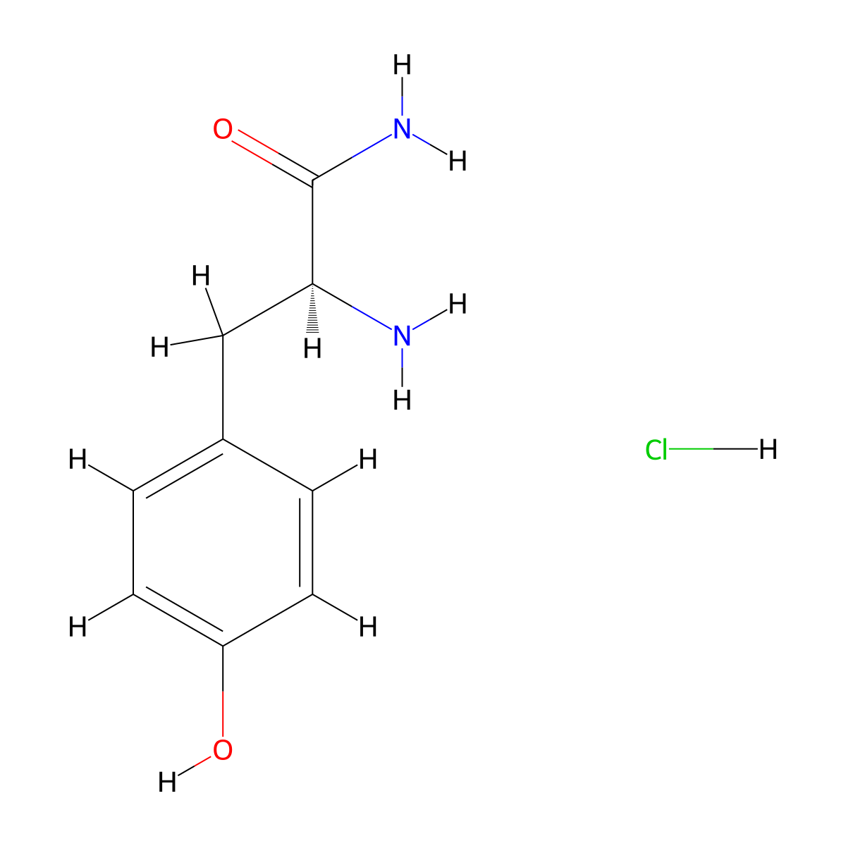 L-Tyrosinamide--hydrogen chloride (1/1) molecular structure, CAS 53559-18-5