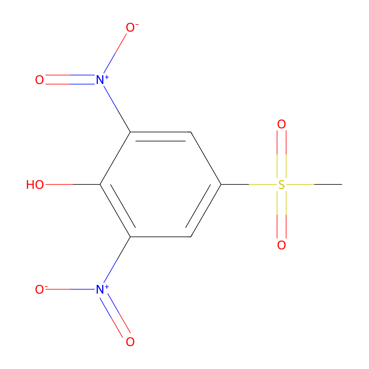 4-Methanesulfonyl-2,6-dinitrophenol molecular structure, CAS 53559-50-5