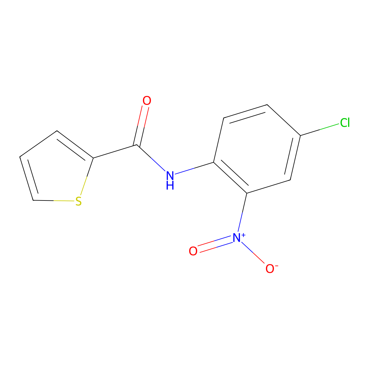 N-(4-chloro-2-nitrophenyl)thiophene-2-carboxamide molecular structure, CAS 5356-56-9