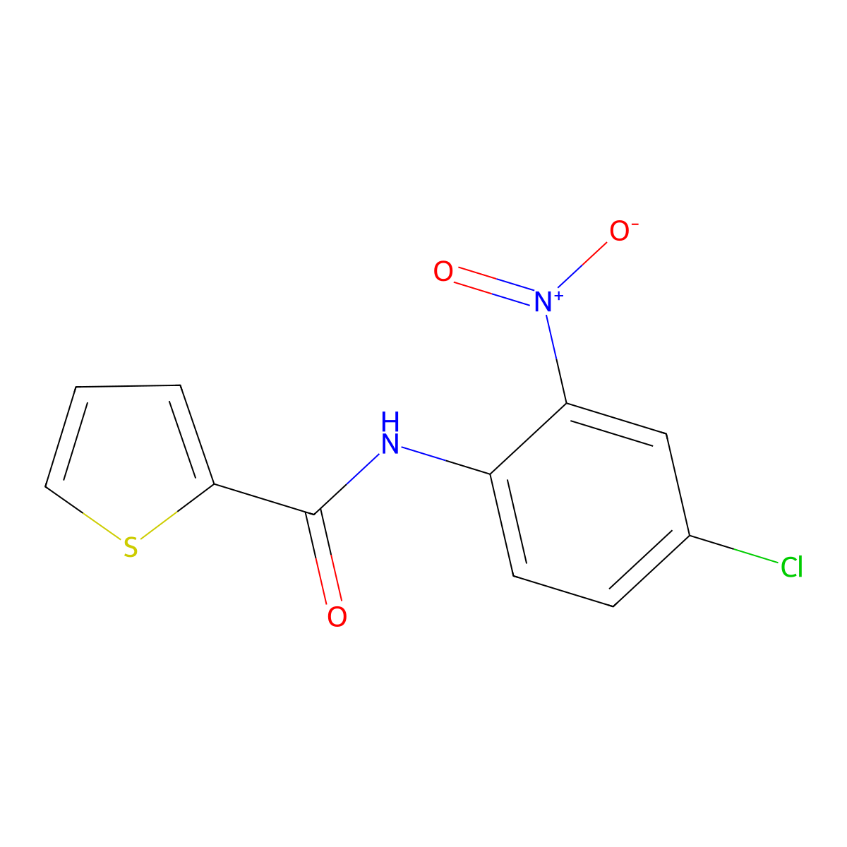 N-(4-chloro-2-nitrophenyl)thiophene-2-carboxamide molecular structure, CAS 5356-56-9