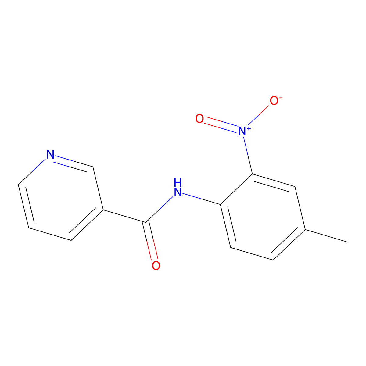 N-(4-methyl-2-nitrophenyl)pyridine-3-carboxamide molecular structure, CAS 5356-62-7