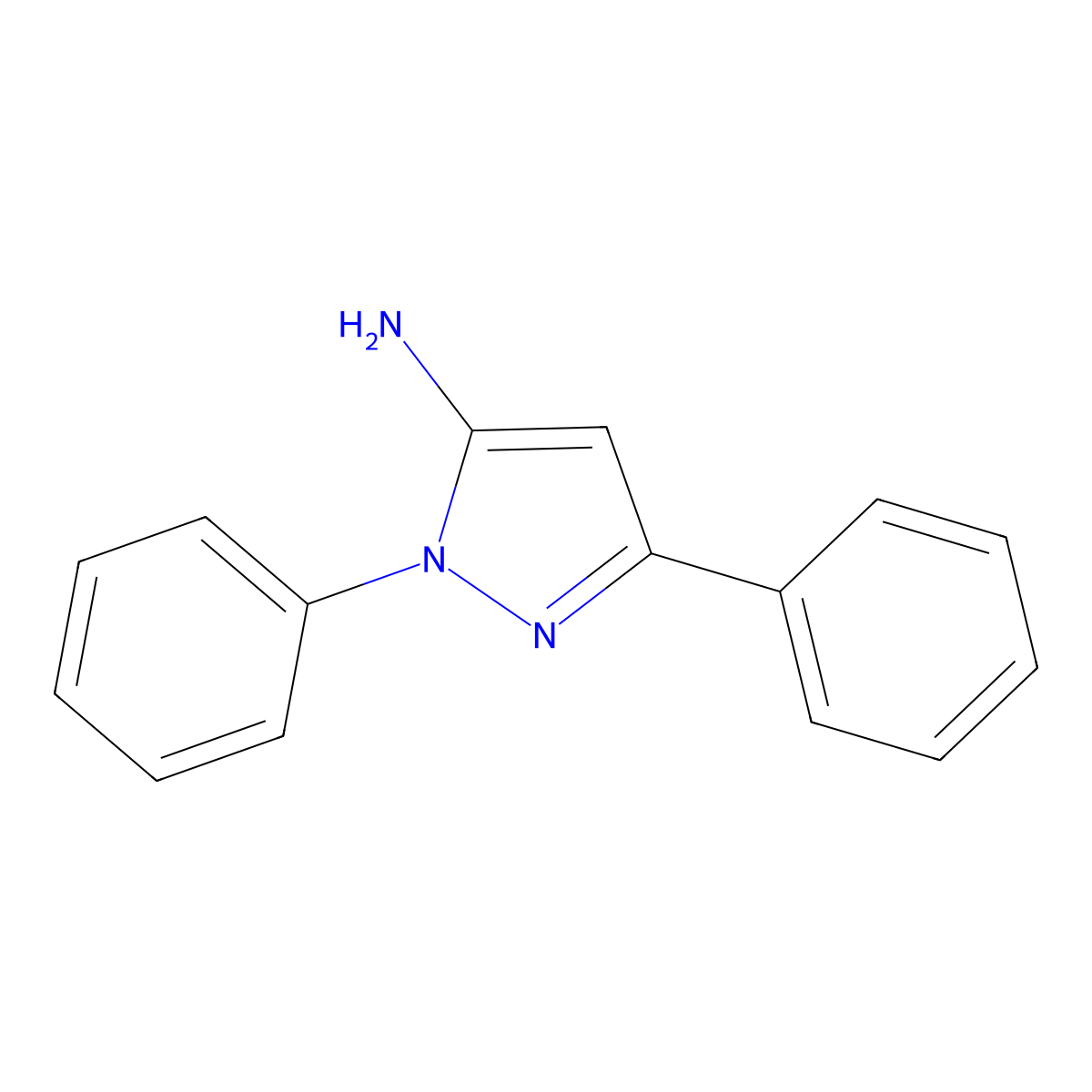1,3-Diphenyl-1H-pyrazol-5-amine molecular structure, CAS 5356-71-8