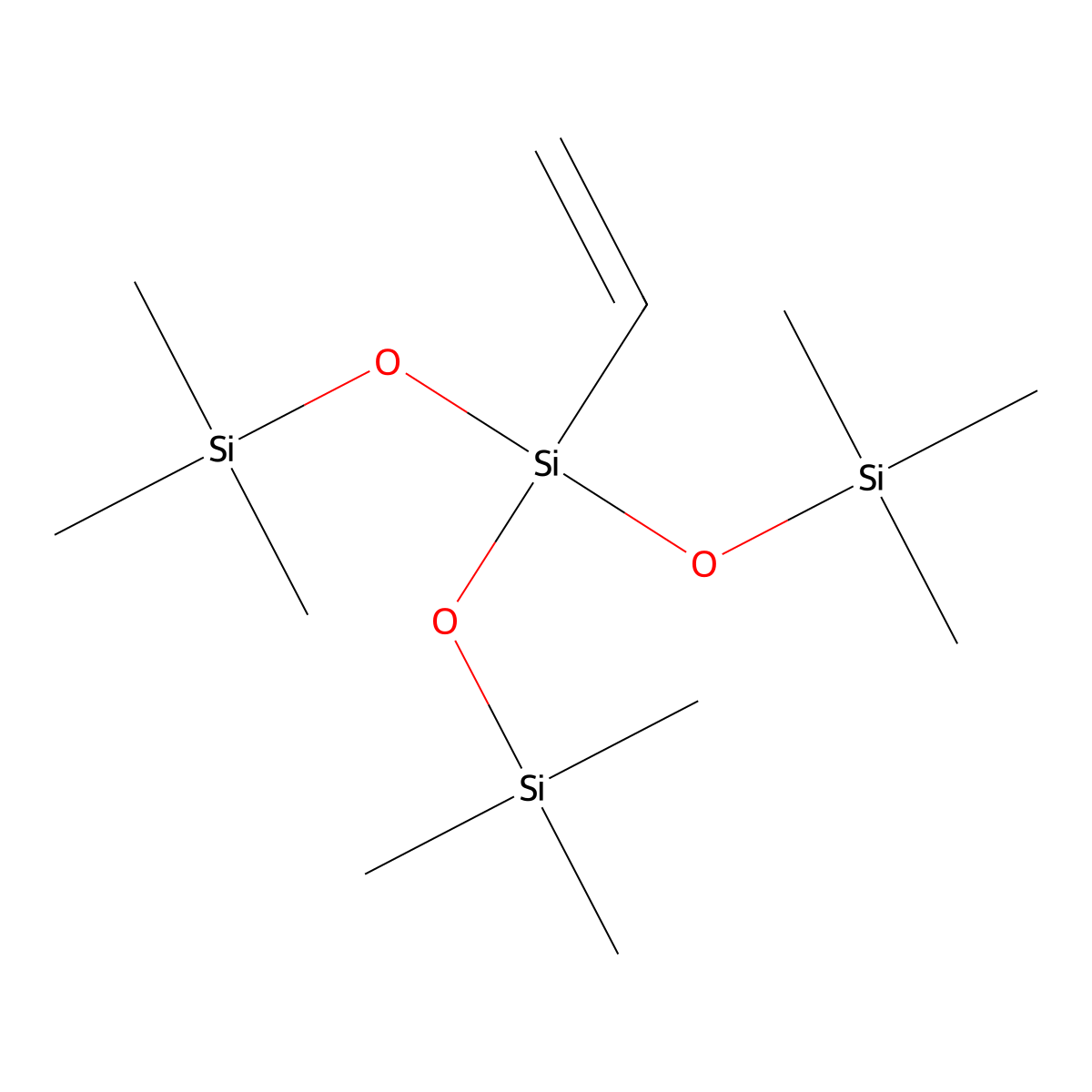 1,1,1,5,5,5-Hexamethyl-3-((trimethylsilyl)oxy)-3-vinyltrisiloxane molecular structure, CAS 5356-84-3
