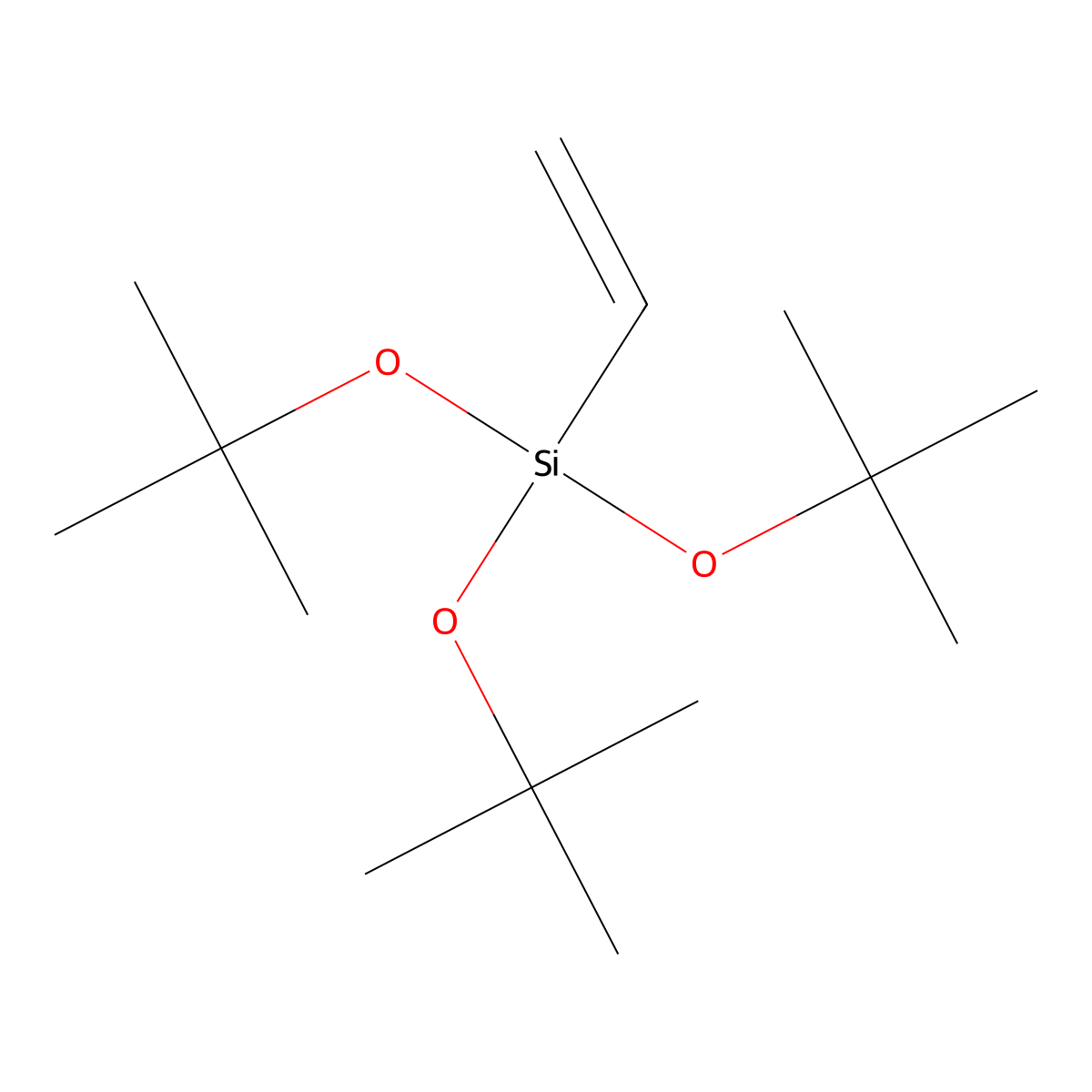 Silane, tris(1,1-dimethylethoxy)ethenyl- molecular structure, CAS 5356-88-7