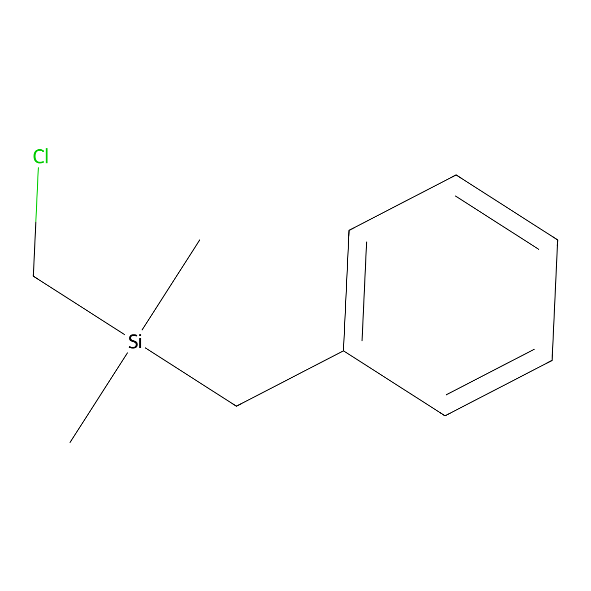 Benzyl(chloromethyl)dimethylsilane molecular structure, CAS 5356-99-0