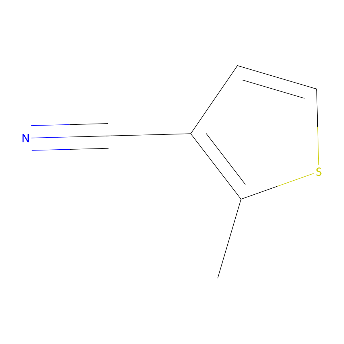 2-Methylthiophene-3-carbonitrile molecular structure, CAS 53562-50-8