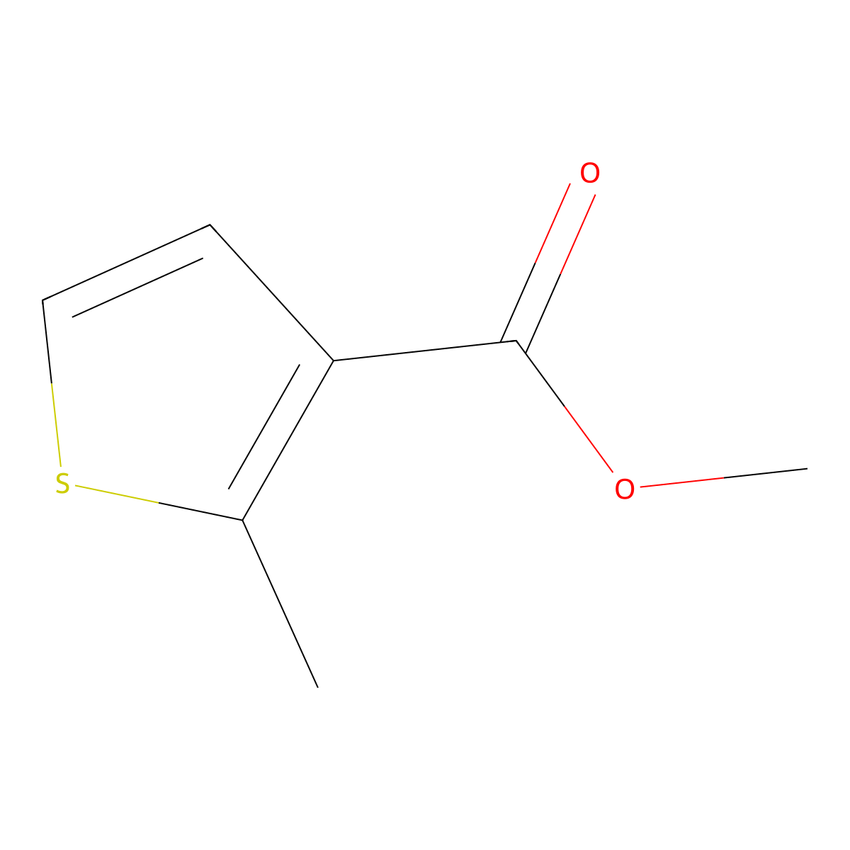 3-Thiophenecarboxylic acid, 2-methyl-, methyl ester molecular structure, CAS 53562-51-9