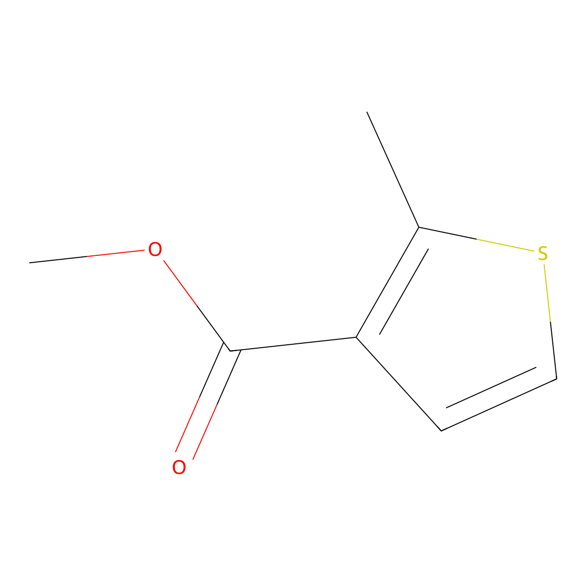 3-Thiophenecarboxylic acid, 2-methyl-, methyl ester molecular structure, CAS 53562-51-9