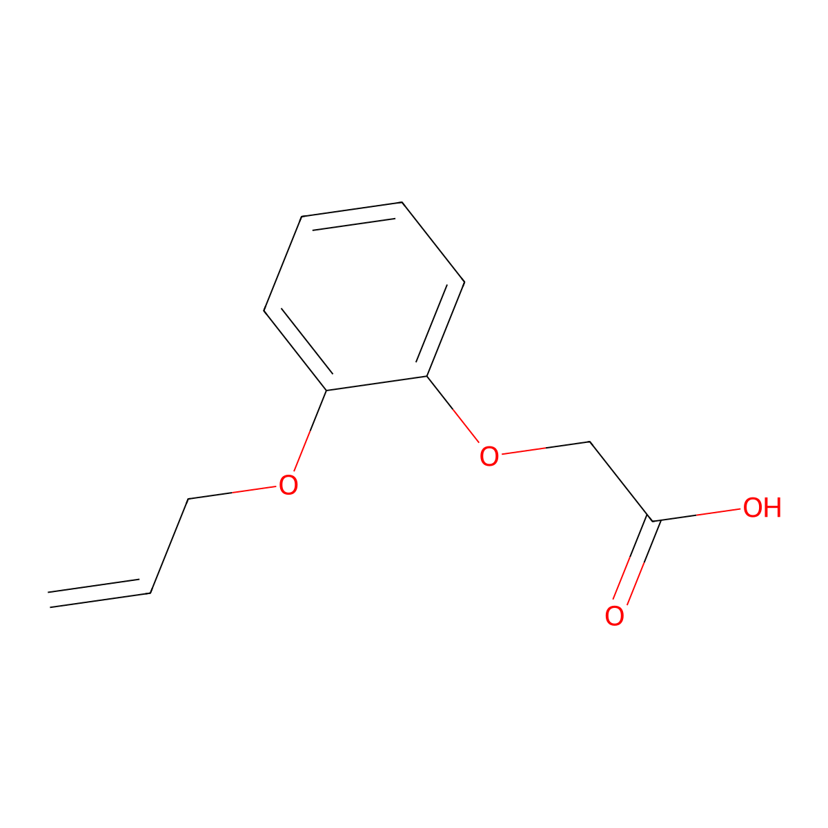 Acetic acid, [2-(2-propenyloxy)phenoxy]- molecular structure, CAS 53564-65-1