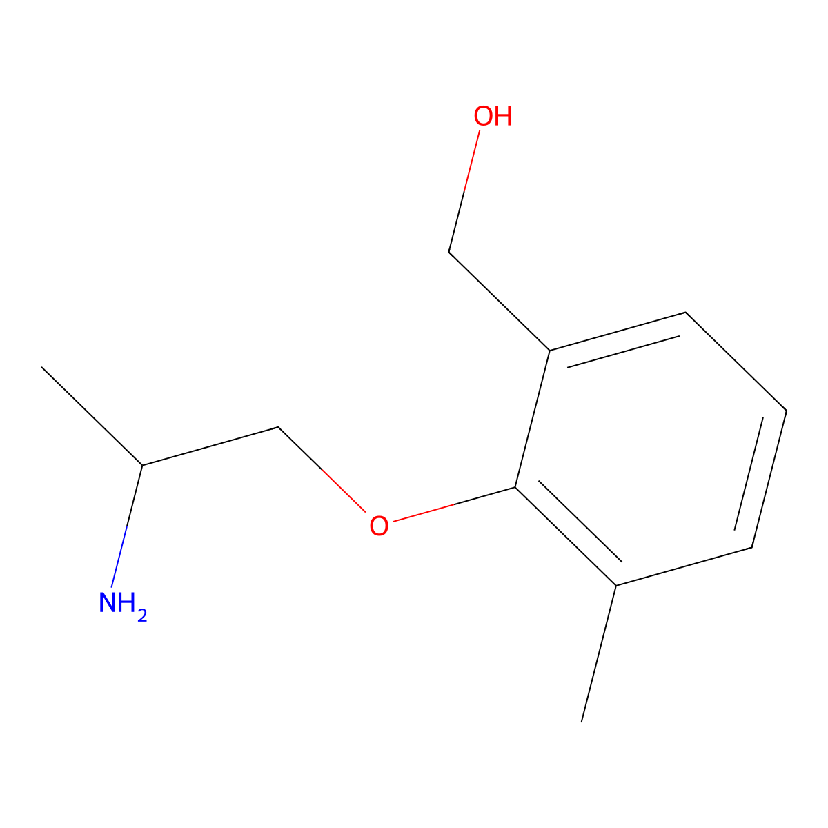 2-(2-Aminopropoxy)-3-methylbenzenemethanol molecular structure, CAS 53566-98-6
