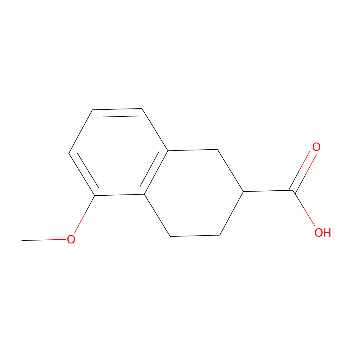 5-Methoxy-1,2,3,4-tetrahydronaphthalene-2-carboxylic acid molecular structure, CAS 53568-17-5