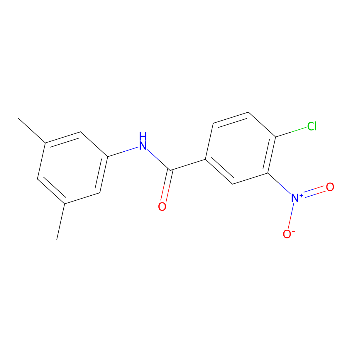 4-chloro-N-(3,5-dimethylphenyl)-3-nitrobenzamide molecular structure, CAS 5357-01-7