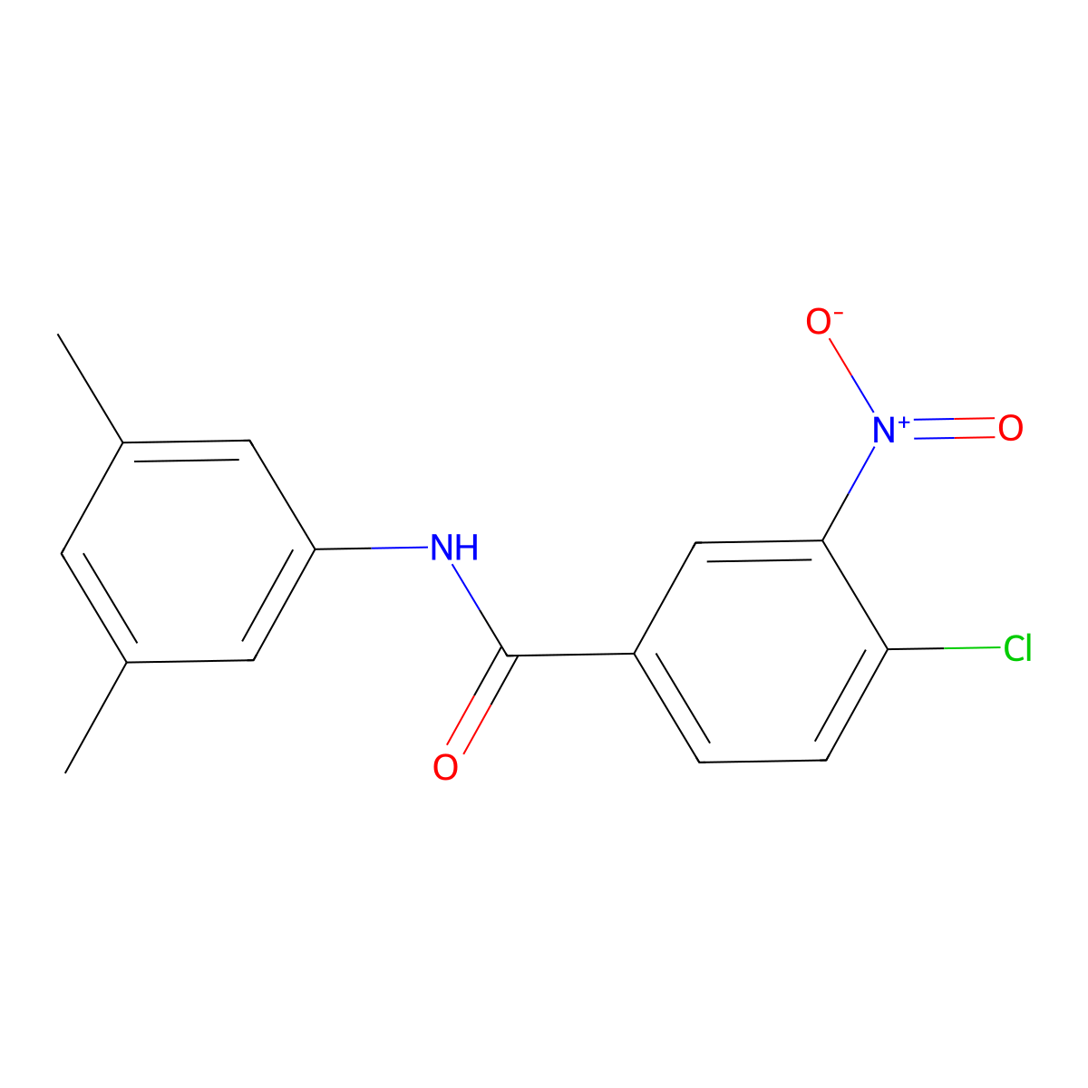 4-chloro-N-(3,5-dimethylphenyl)-3-nitrobenzamide molecular structure, CAS 5357-01-7