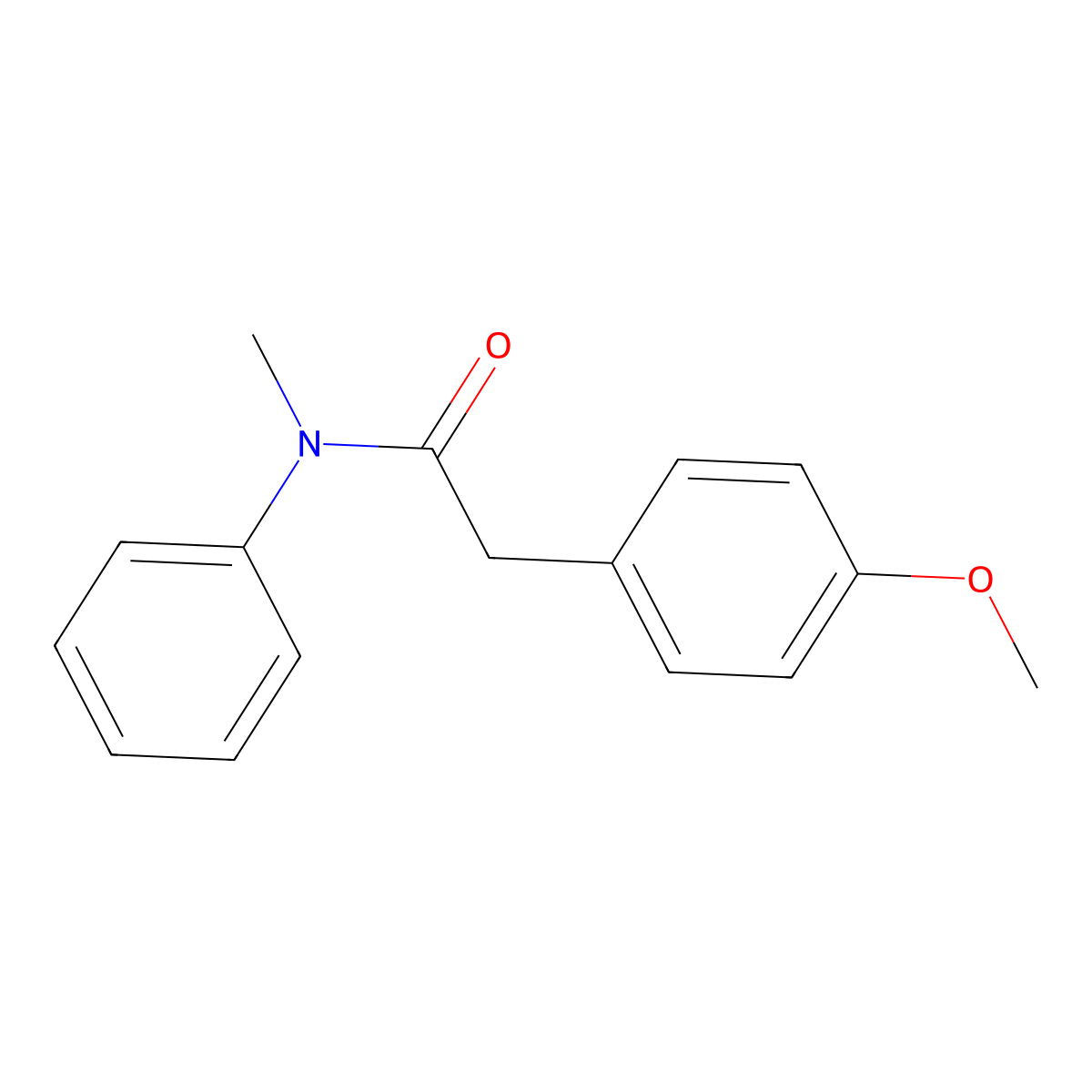 2-(4-methoxyphenyl)-N-methyl-N-phenylacetamide molecular structure, CAS 5357-16-4
