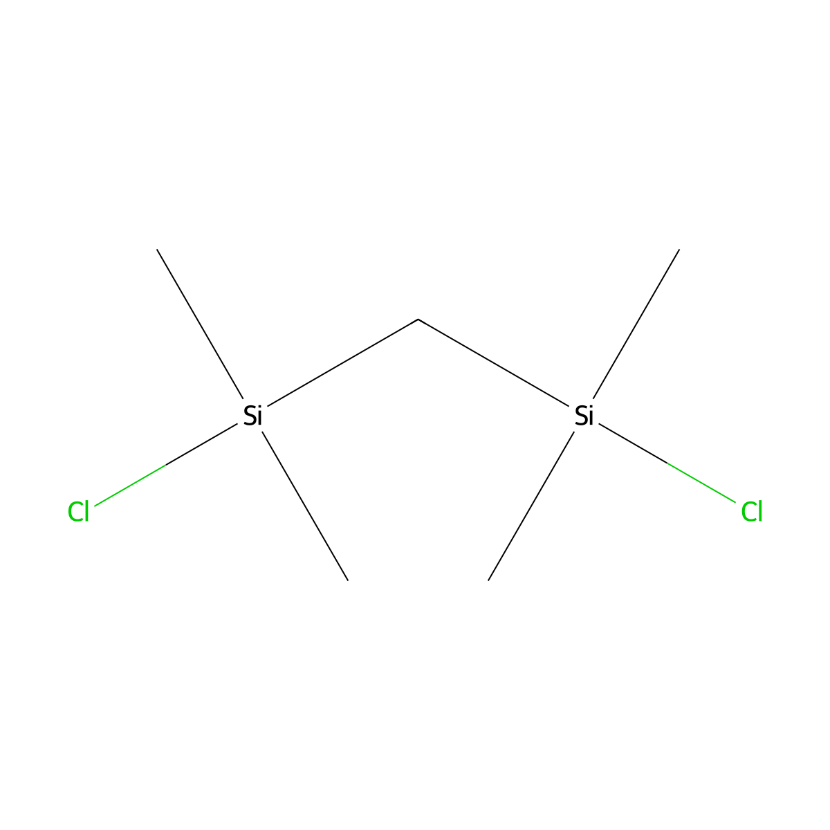 Silane, 1,1'-methylenebis[1-chloro-1,1-dimethyl- molecular structure, CAS 5357-38-0