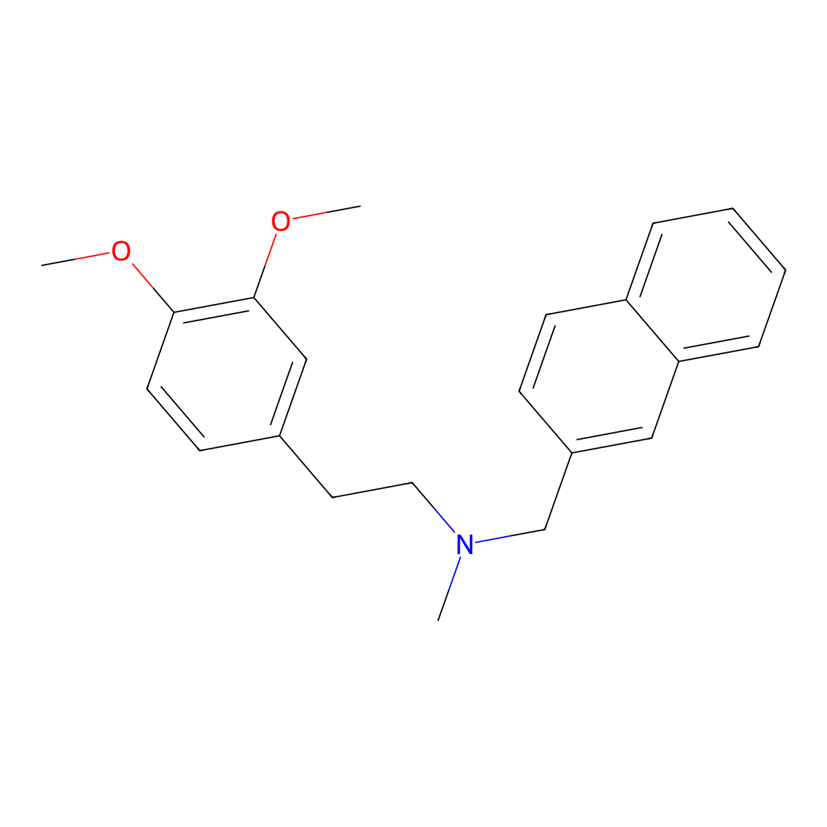 2-(3,4-dimethoxyphenyl)-N-methyl-N-(naphthalen-2-ylmethyl)ethanamine molecular structure, CAS 5357-57-3