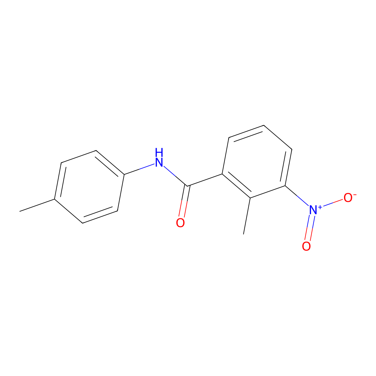 2-methyl-N-(4-methylphenyl)-3-nitrobenzamide molecular structure, CAS 5357-58-4