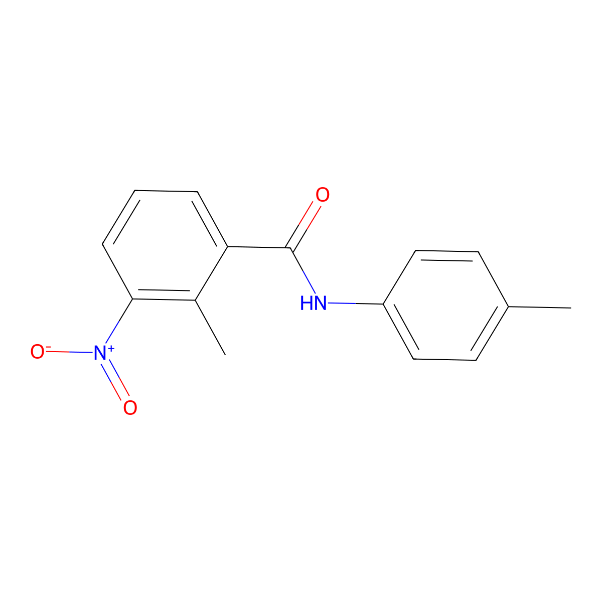 2-methyl-N-(4-methylphenyl)-3-nitrobenzamide molecular structure, CAS 5357-58-4