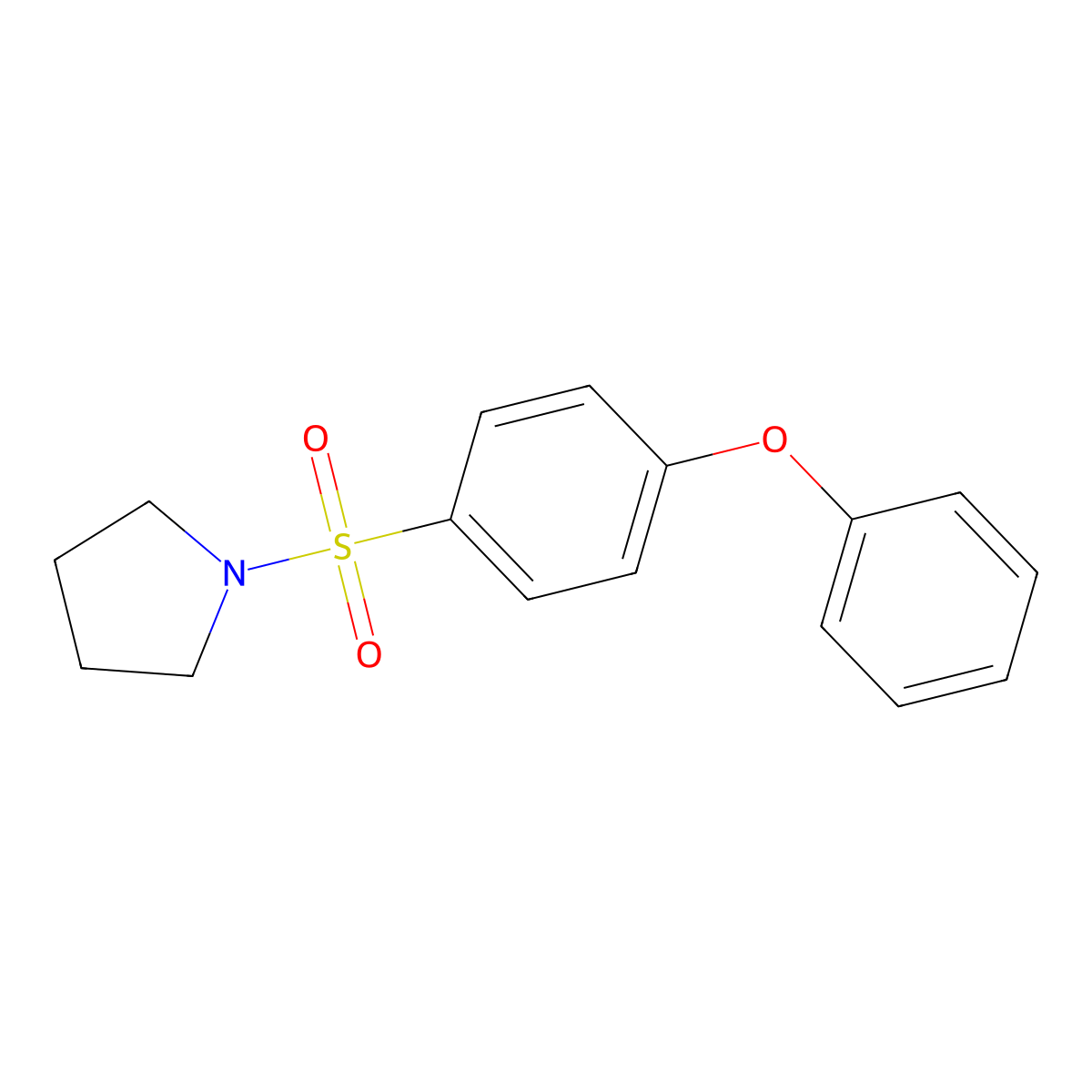 1-(4-Phenoxyphenyl)sulfonylpyrrolidine molecular structure, CAS 5357-83-5