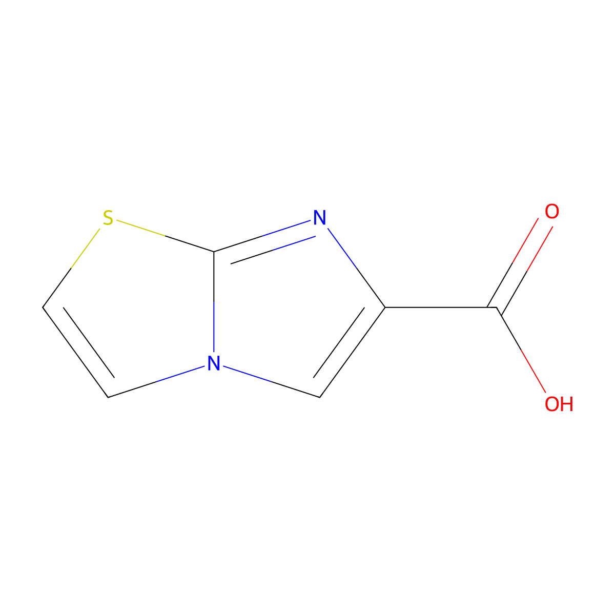 Imidazo[2,1-b][1,3]thiazole-6-carboxylic acid molecular structure, CAS 53572-98-8