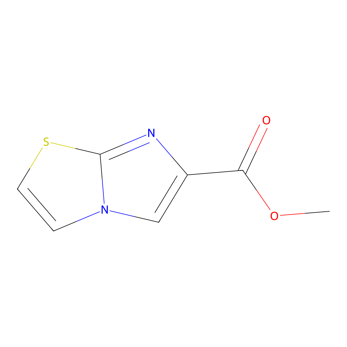 Methyl imidazo(2,1-b)thiazole-6-carboxylate molecular structure, CAS 53572-99-9