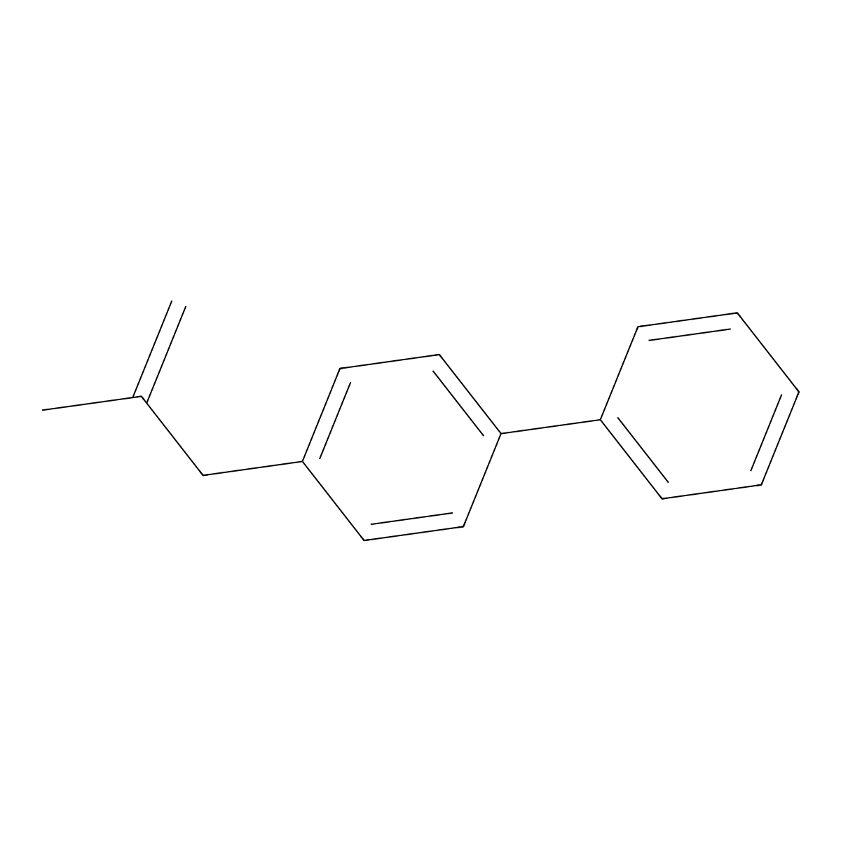 4-(2-Methylprop-2-en-1-yl)-1,1'-biphenyl molecular structure, CAS 53573-00-5