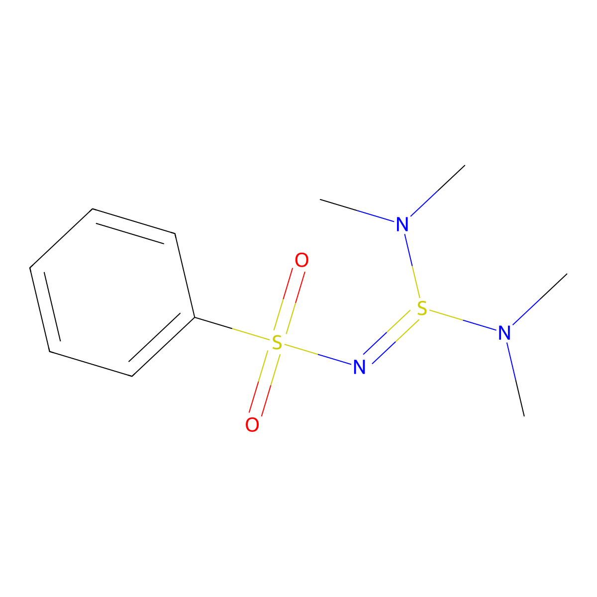 N-[Bis(dimethylamino)-lambda4-sulfanylidene]benzenesulfonamide molecular structure, CAS 53573-03-8
