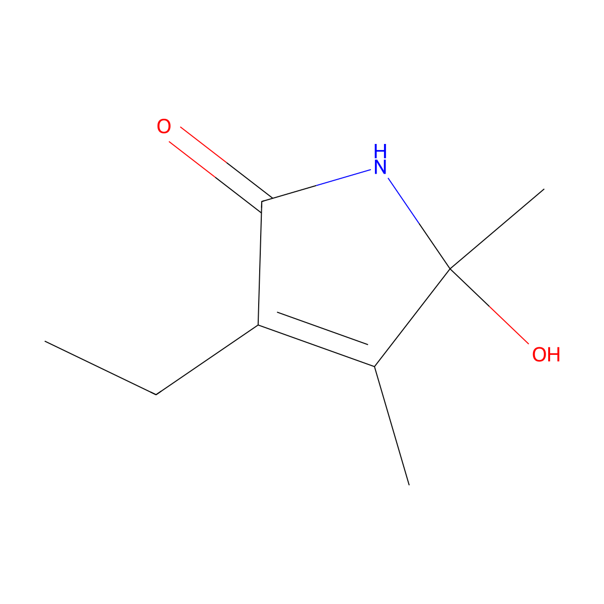 2-Hydroxyhemopyrroline-5-one molecular structure, CAS 53573-42-5