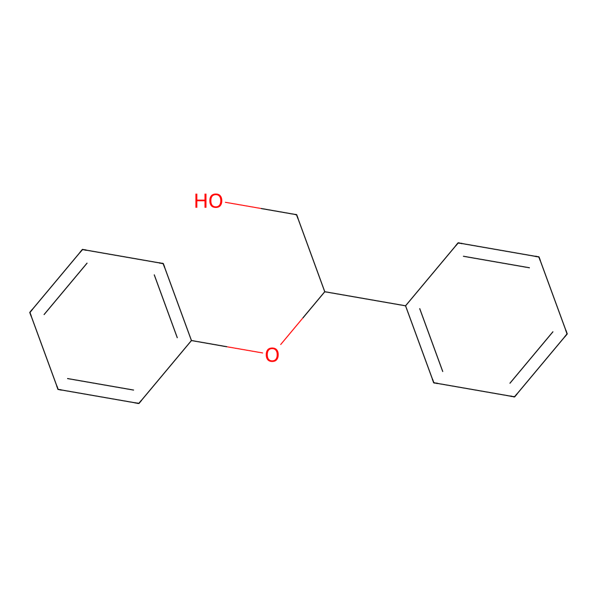 2-Phenoxy-2-phenyl-1-ethanol molecular structure, CAS 53574-80-4