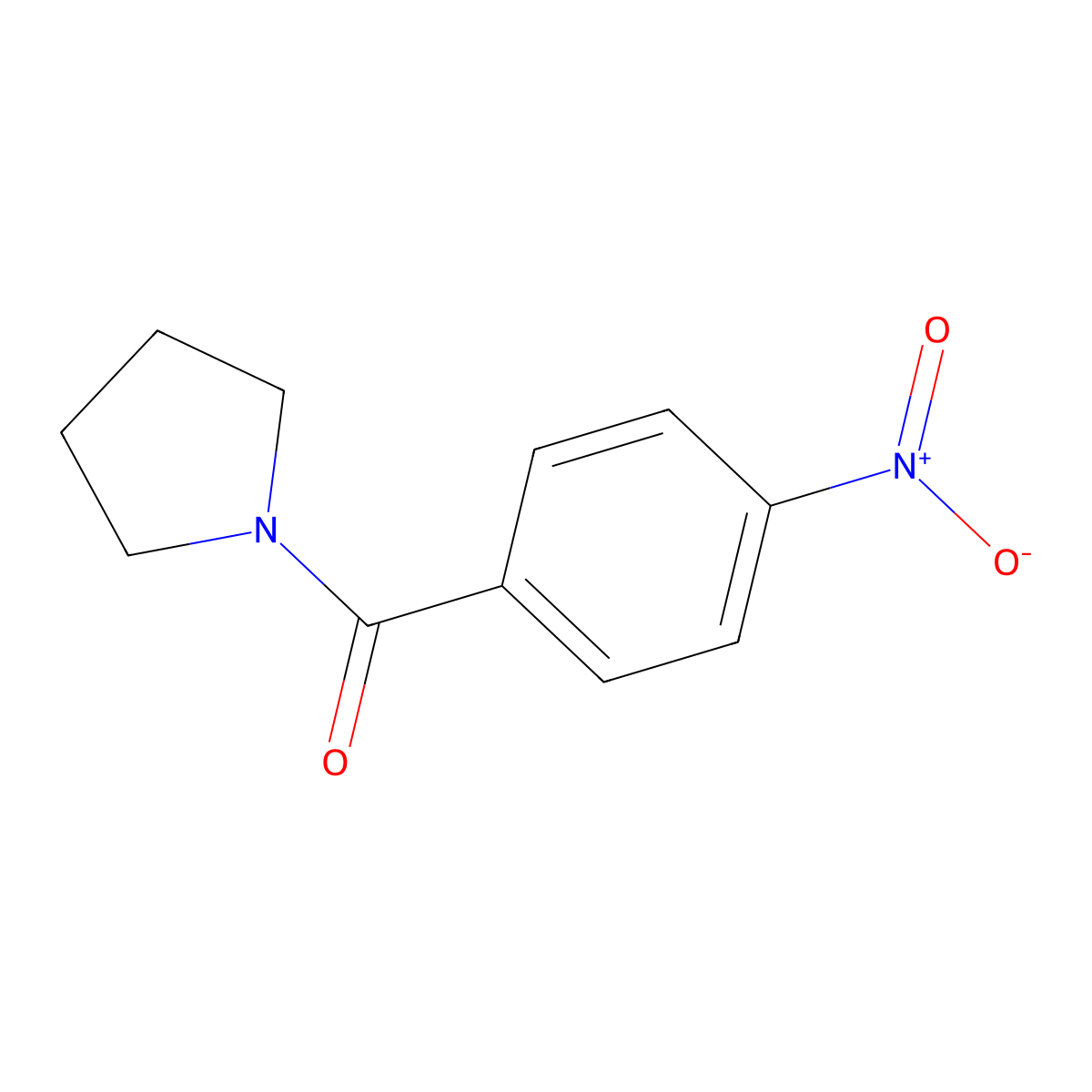 (4-Nitrophenyl)(pyrrolidin-1-yl)methanone molecular structure, CAS 53578-11-3