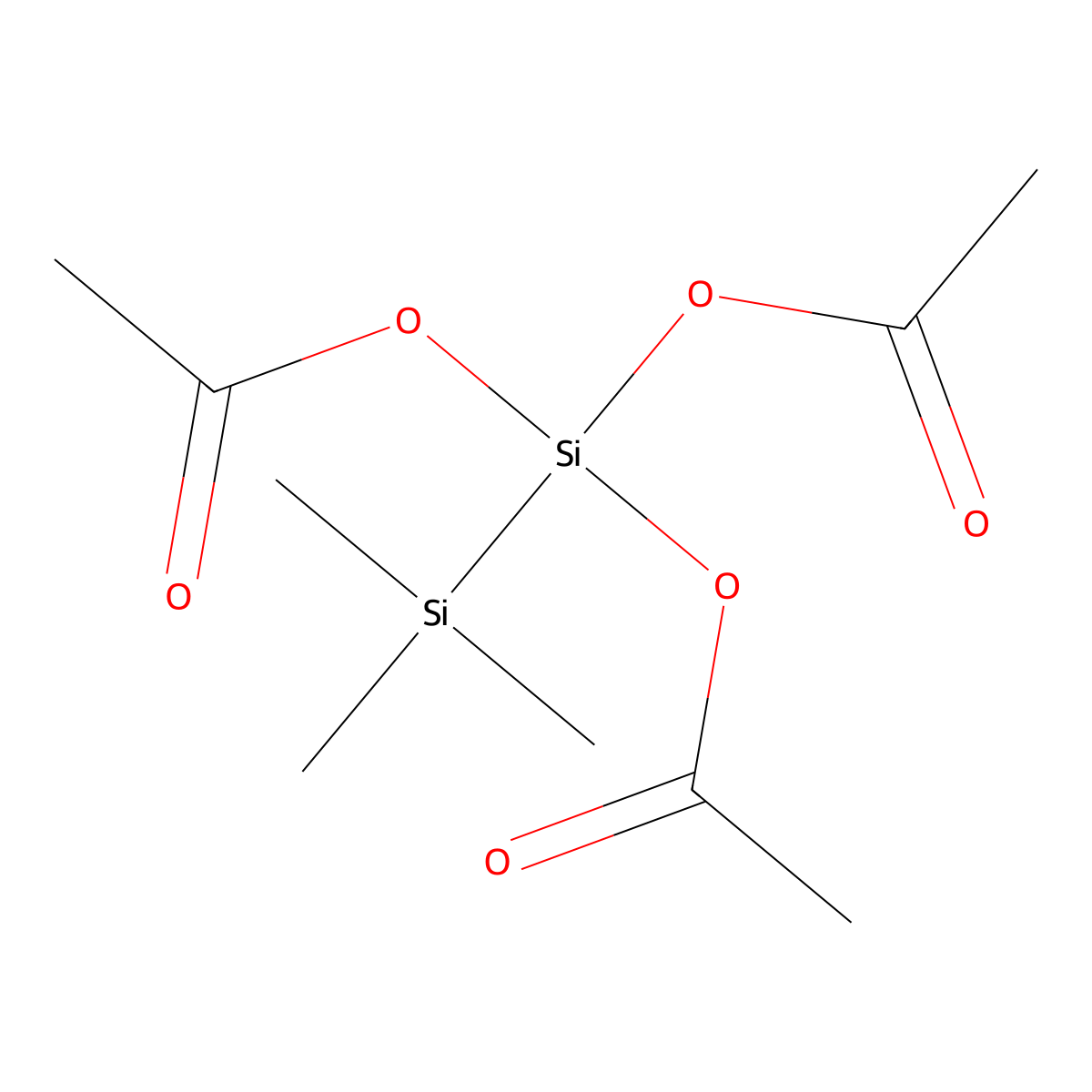2,2,2-Trimethyldisilane-1,1,1-triyl triacetate molecular structure, CAS 53580-48-6