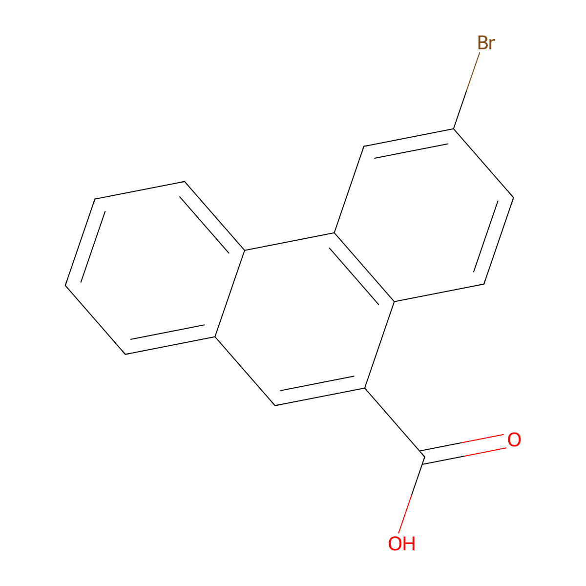 6-Bromophenanthrene-9-carboxylic acid molecular structure, CAS 53581-38-7