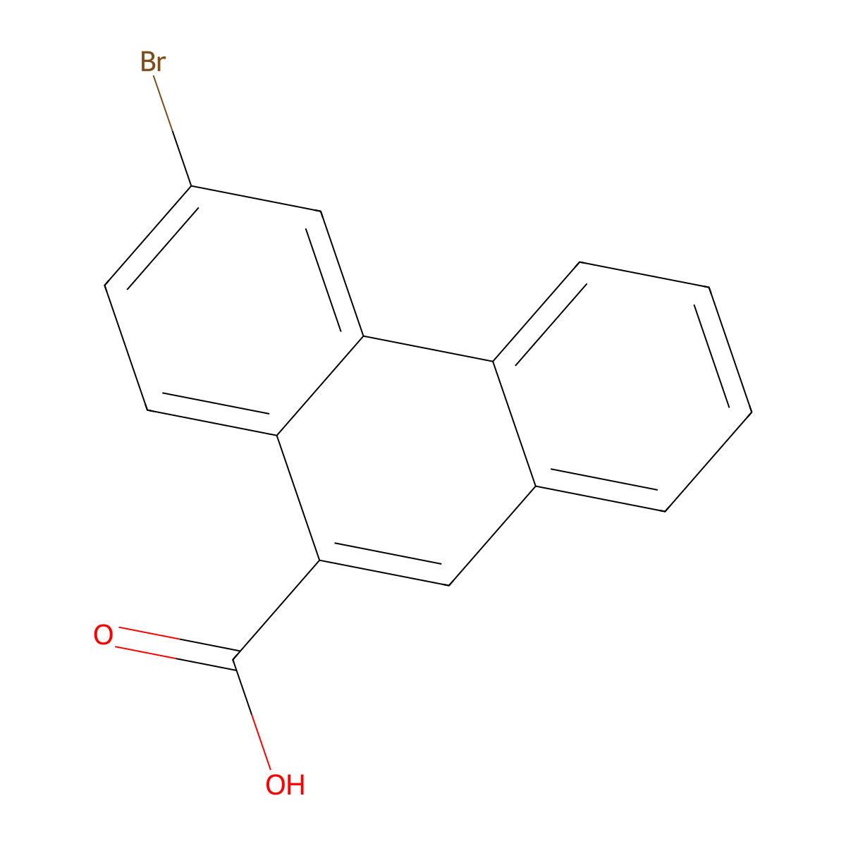 6-Bromophenanthrene-9-carboxylic acid molecular structure, CAS 53581-38-7