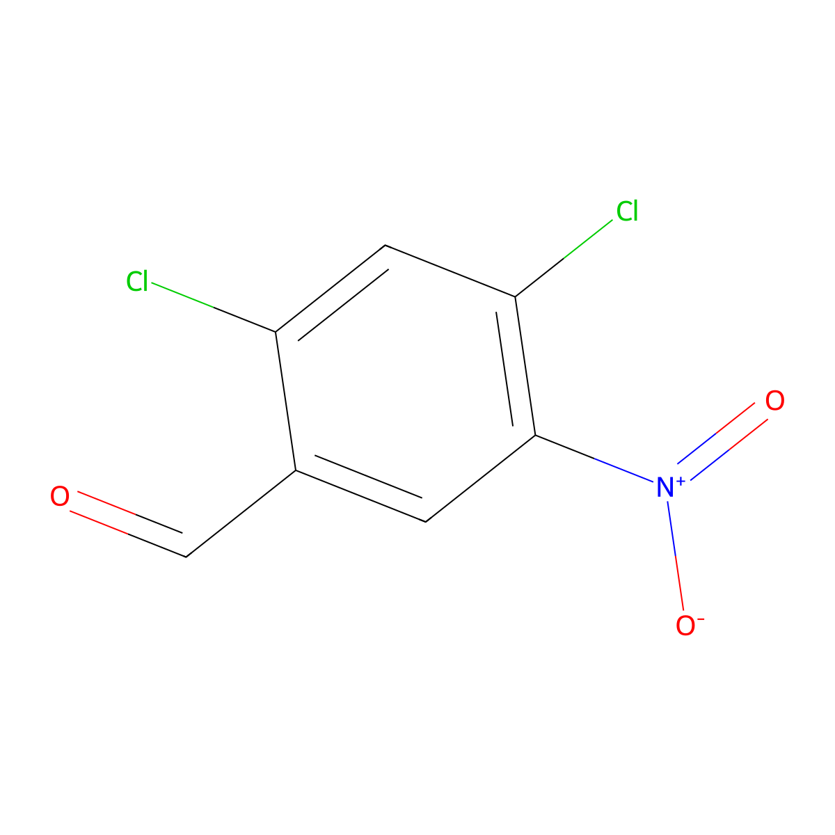 2,4-Dichloro-5-nitrobenzaldehyde molecular structure, CAS 53581-87-6