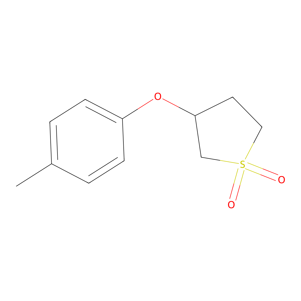 3-(4-Methylphenoxy)thiolane-1,1-dione molecular structure, CAS 53583-30-5