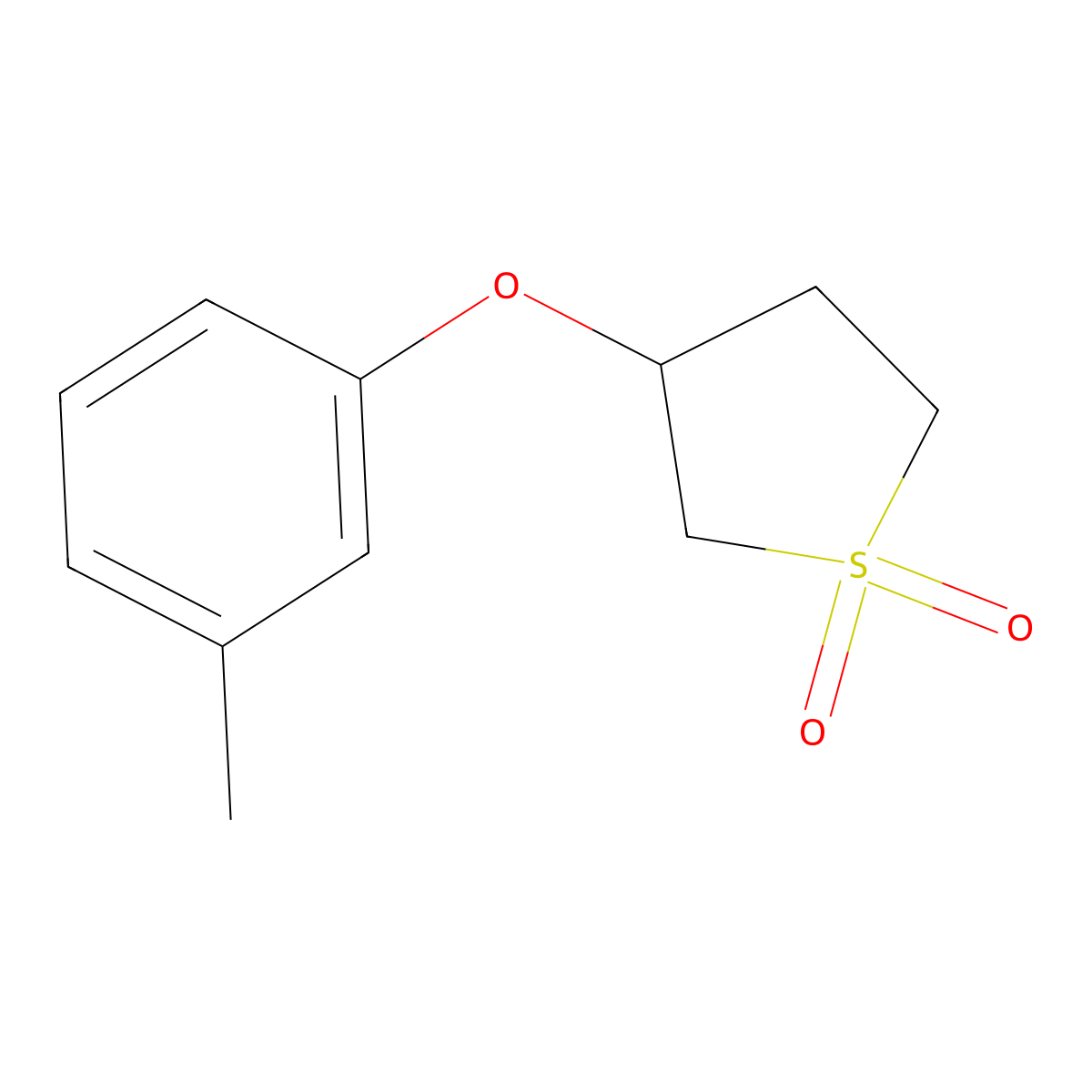 1-Hydroxy-3-(3-methylphenoxy)thiolan-1-one molecular structure, CAS 53583-31-6
