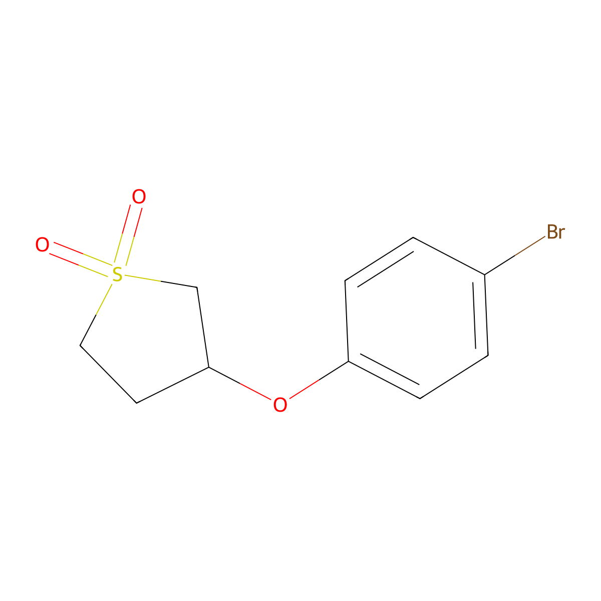 3-(4-Bromophenoxy)tetrahydrothiophene 1,1-dioxide molecular structure, CAS 53583-33-8