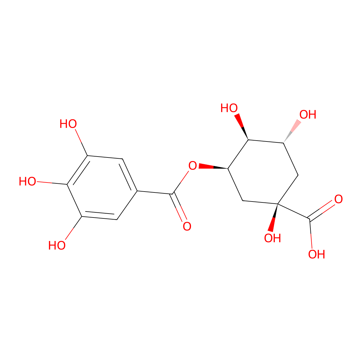 5-Galloylquinic acid molecular structure, CAS 53584-43-3
