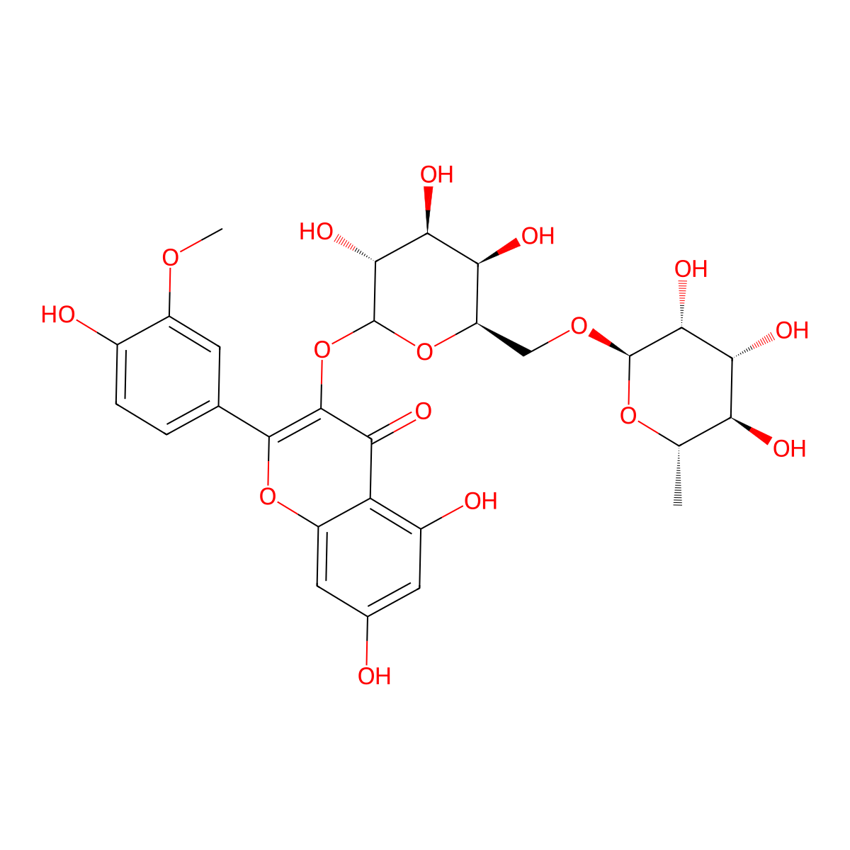 isorhamnetin 3-O-robinobioside molecular structure, CAS 53584-69-3
