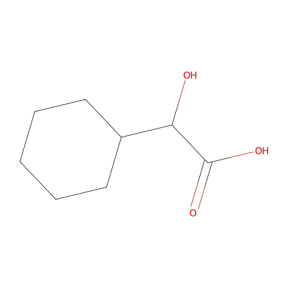 (2R)-2-cyclohexyl-2-hydroxyacetic acid molecular structure, CAS 53585-93-6