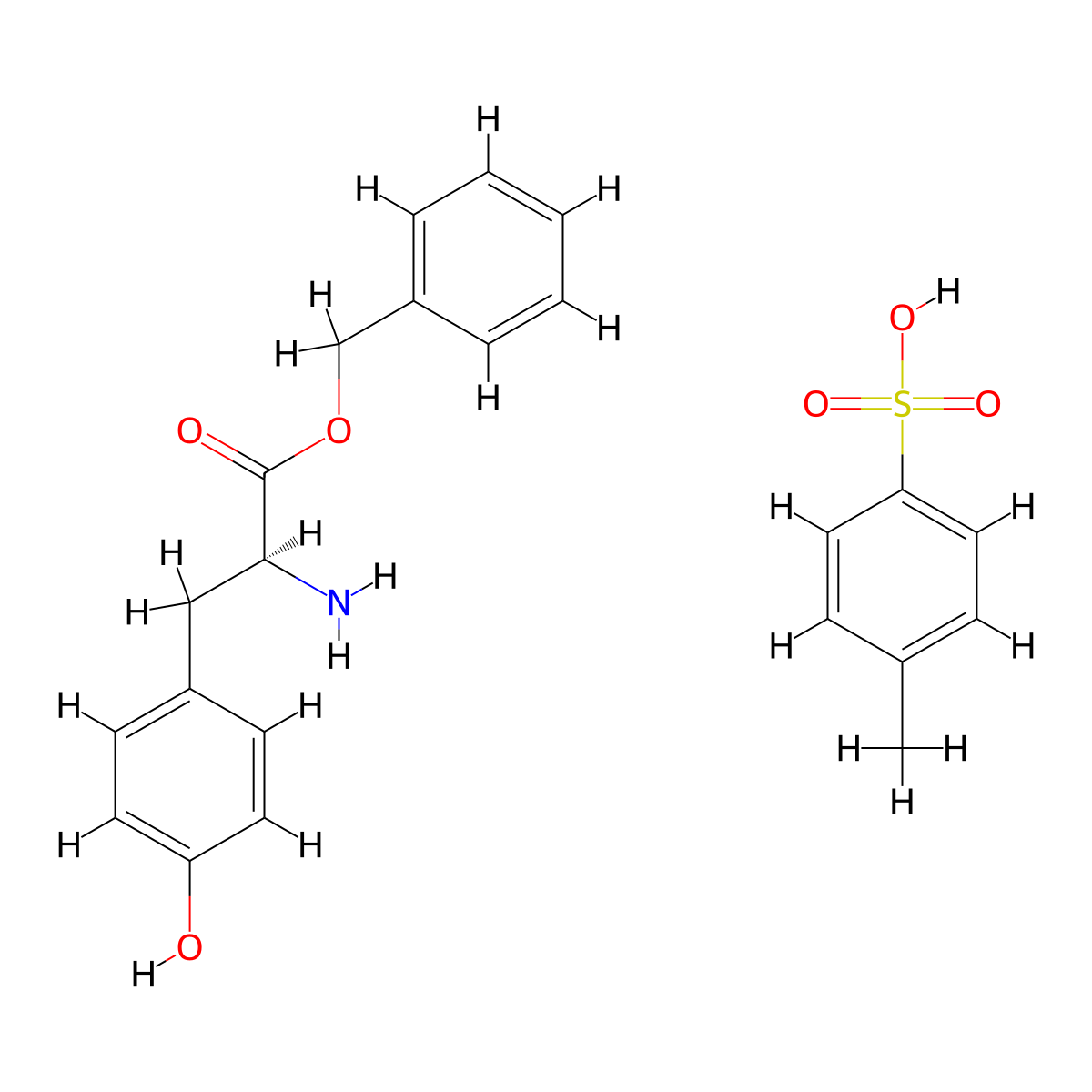 O-benzyl-L-tyrosine toluene-p-sulphonate molecular structure, CAS 53587-11-4