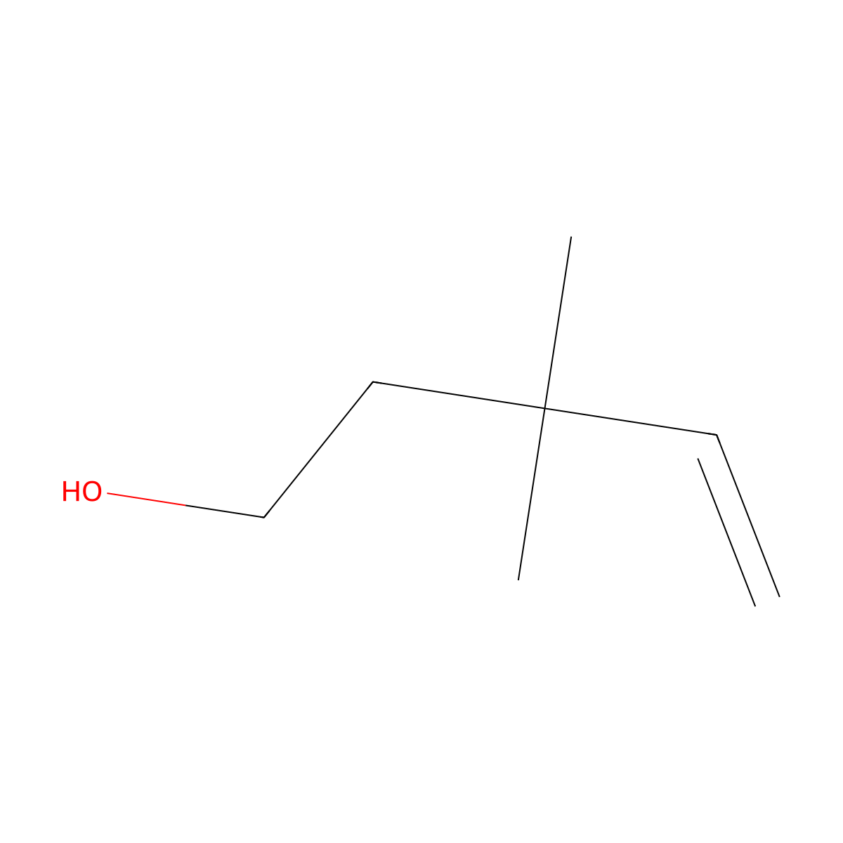 3,3-Dimethylpent-4-en-1-ol molecular structure, CAS 53589-56-3