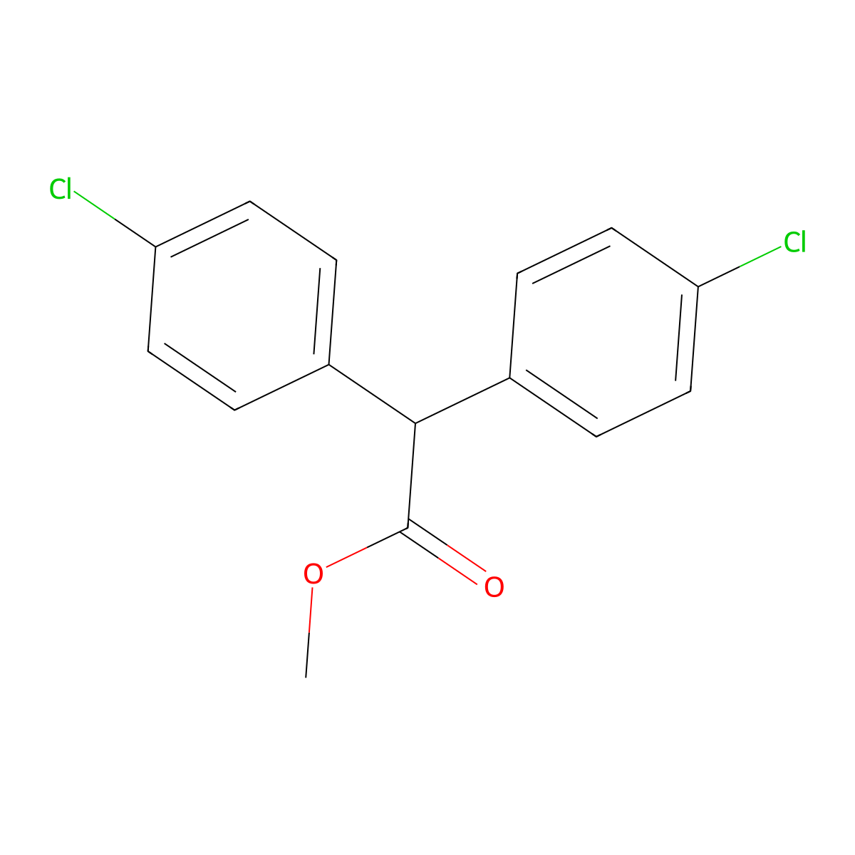 Methyl bis(p-chlorophenyl)acetate molecular structure, CAS 5359-38-6