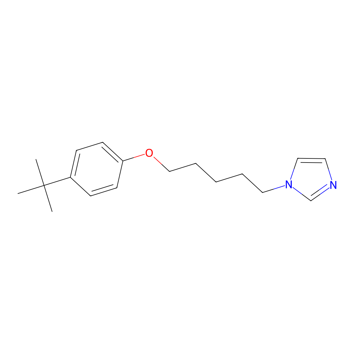 1-[5-(4-Tert-butylphenoxy)pentyl]imidazole molecular structure, CAS 5359-39-7