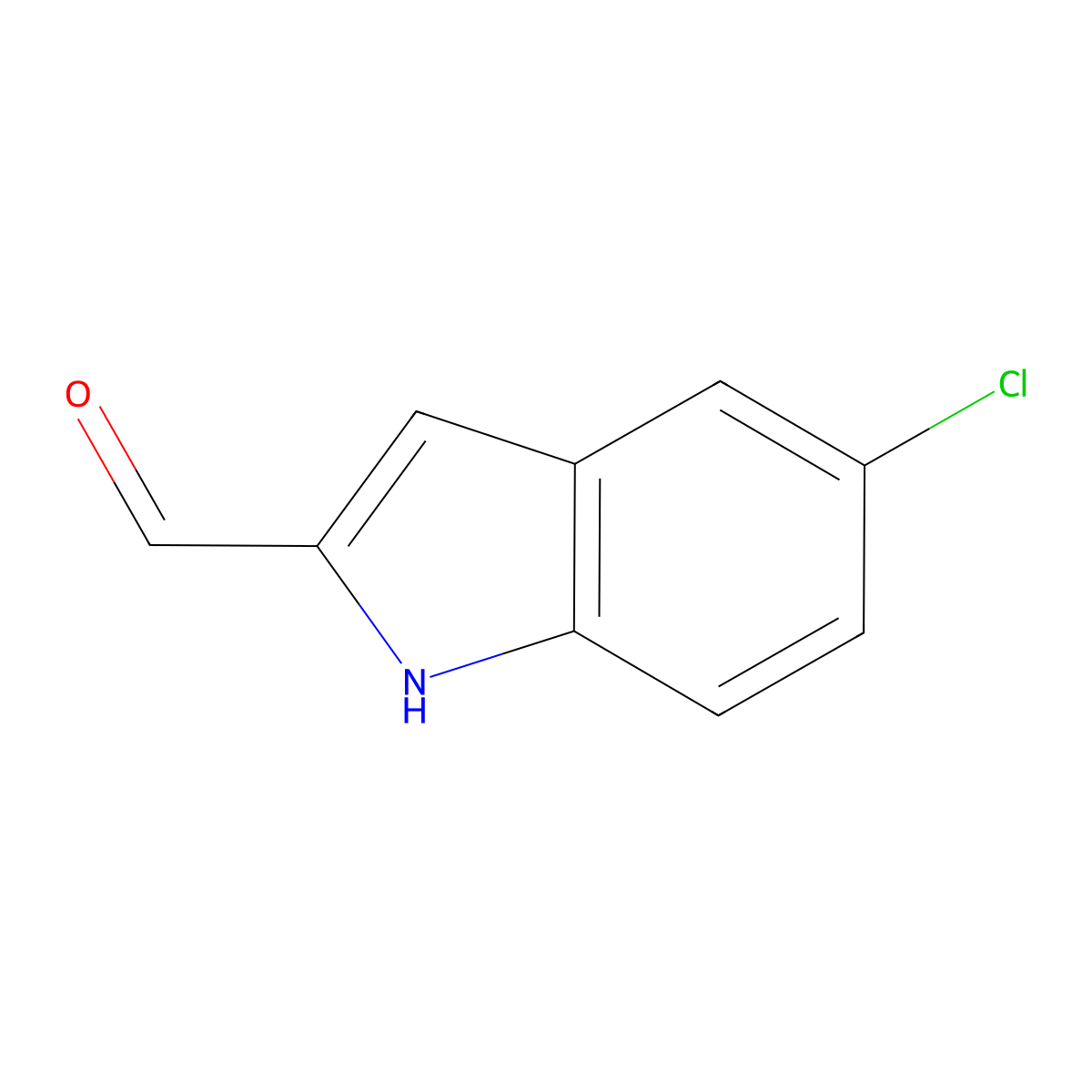 5-Chloro-1H-indole-2-carbaldehyde molecular structure, CAS 53590-49-1