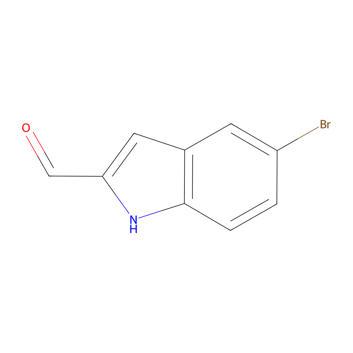 5-Bromo-1H-indole-2-carbaldehyde molecular structure, CAS 53590-50-4