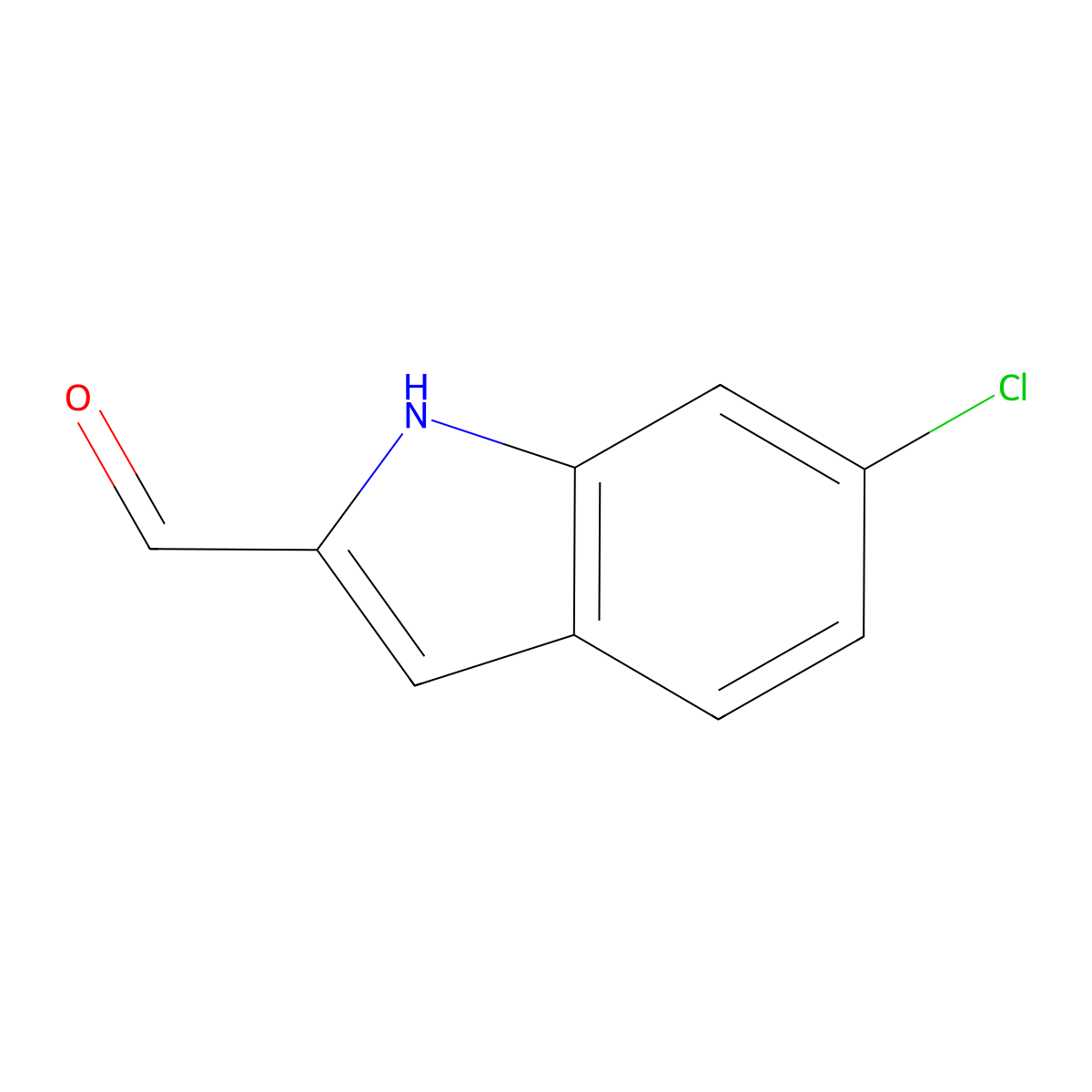 6-Chloro-1H-indole-2-carbaldehyde molecular structure, CAS 53590-59-3