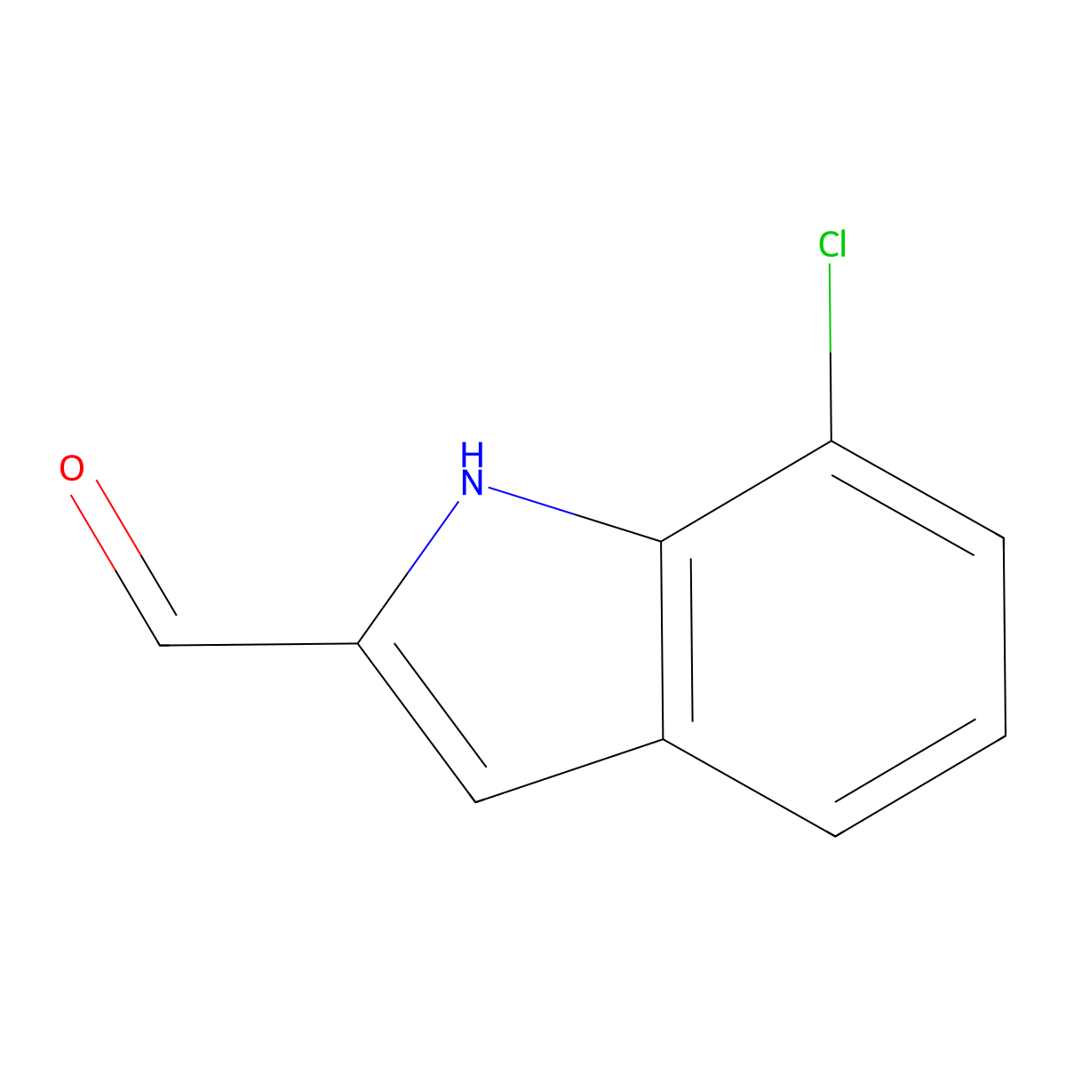 7-Chloro-1H-indole-2-carbaldehyde molecular structure, CAS 53590-65-1